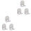 6Pcs Portable Silver Hanger Punch-Free Wall Hook for 4