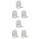 6Pcs Portable Silver Hanger Punch-Free Wall Hook for 5