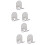 6Pcs Portable Silver Hanger Punch-Free Wall Hook for 7