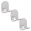 6Pcs Portable Silver Hanger Punch-Free Wall Hook for 8