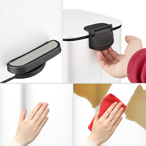 Badezimmer-Treteimer, 6 l - Soft-Close, freihändige Bedienung 1