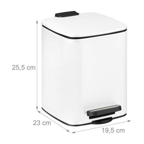 Badezimmer-Treteimer, 6 l - Soft-Close, freihändige Bedienung 2