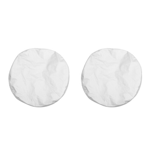 2Pcs Car Spare Tyre Covers Silver Waterproof Uv Protectors Durable 1