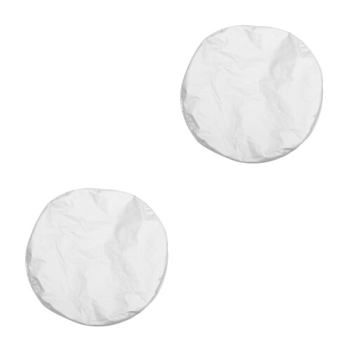 2Pcs Car Spare Tyre Covers Silver Waterproof Uv Protectors Durable 2