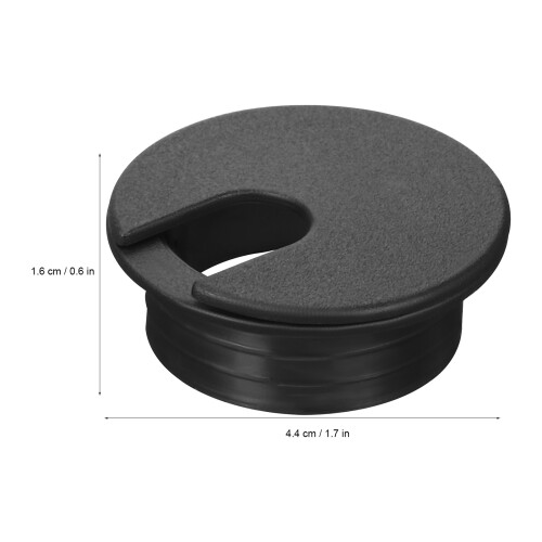 24Pcs ABS Desk Cable Grommet Caps Black Wire Hole Covers 1