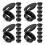 24Pcs ABS Desk Cable Grommet Caps Black Wire Hole Covers 8