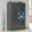 Display Cabinet Arcadia 140cm - Dark Grey with Gloss Doors and LED Lights 1