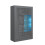 Display Cabinet Arcadia 140cm - Dark Grey with Gloss Doors and LED Lights 5