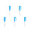 5Pcs Sky-Blue Elderly Auxiliary Forks Ergonomic Anti-Spill Utensils 9