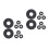 16Pièces Accessoires Guitare Silicone Noir Protection Durable 10