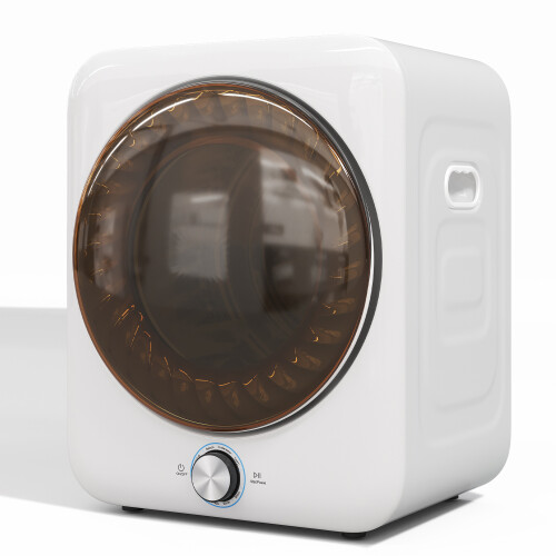 3kg Mini Vented Tumble Dryer 1350W 8 Programs NTC Sensor 65dB Wall Mountable White