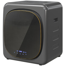 Mini-wasdroger met ventilatie, 4 kg, 6 programma's, LED-touchscreen, 800 W, 60 C, oververhittingsbeveiliging, wandmontage, grijs