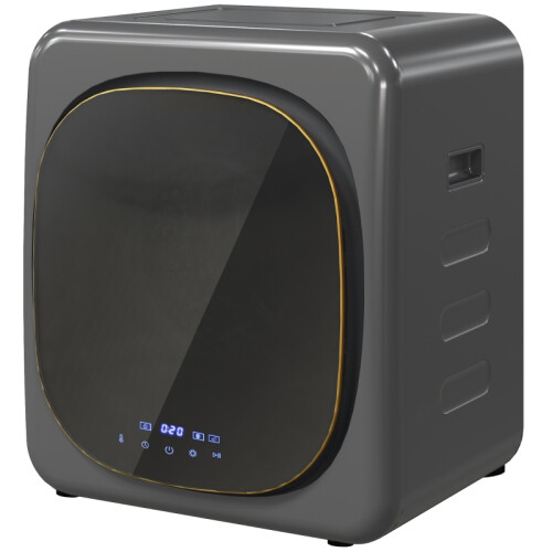 11. 4kg Mini Vented Tumble Dryer 800W 6 Programs LED Touchscreen 60 Wall-Mountable Grey