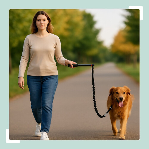 Coleira para bicicleta de cachorro com espaçador - flexível e fácil de instalar 1