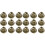 40Pcs Polished Brass Brown Hand Bells Ergonomic Handle for Parties 3