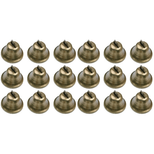40Pcs Polished Brass Brown Hand Bells Ergonomic Handle for Parties 2