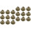 40Pcs Polished Brass Brown Hand Bells Ergonomic Handle for Parties 4