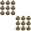 40Pcs Polished Brass Brown Hand Bells Ergonomic Handle for Parties 6