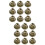 40Pcs Polished Brass Brown Hand Bells Ergonomic Handle for Parties 7