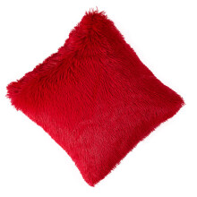 Lange pluche kussensloop Machinewasbaar namaakbont Stof-Rood