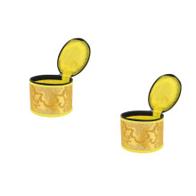 2Pcs Durable Golden Cotton Sound Bowl Storage Case with Zipper