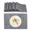 Bambu Polyester bordstabletter Set om 6 med glasunderlägg 7