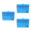 3Pcs Sky-Blue Multifunctional Felt Bedside Sundries Organizer 1
