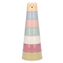 Fine Motor Skills Stacking Cups, Montessori Toy with Rich Textures & Chewable Design for Babies6Months+, Lightweight & Portable Baby Toy