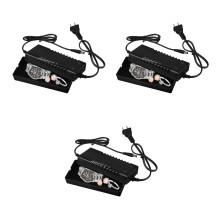 3Pcs Black Plastic Fake Charger Secret Storage Box for Home Use