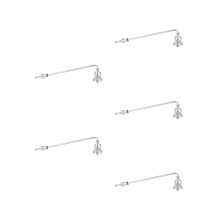 5Pcs Silver Metal Candle Snuffers Long Handle Flame Extinguisher Tool