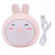 Dimmable Bunny Night Light USB Rechargeable Squishy Rabbit Lamp For Children And Adults Touch On Off Function Food Grade Silicone Material Perfect