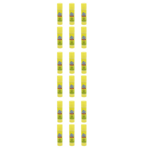 18Pcs Yellow Solid Glue Sticks Adhesive for Office School Student Use