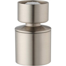 Brushed Nickel Finish Kitchen Sink Faucet Aerator, Stainless Steel 360 Degree Swivel Head Dual Spray Mode Water Saving