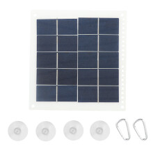 Bärbar solcellsladdare för nödberedskap, hög hållbarhet, EVA-laminerad solpanel, USB-utgång, kompakt, hopfällbar design, monokristallin
