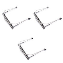 3Pcs Adjustable Harmonica Holder Stand Durable Stainless Steel Silver