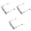 3Pcs Adjustable Harmonica Holder Stand Durable Stainless Steel Silver 1