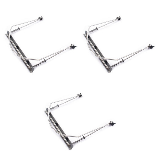 3Pcs Adjustable Harmonica Holder Stand Durable Stainless Steel Silver