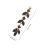 Brincos pendentes elegantes com strass, 1 par, para mulheres. 4