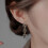Brincos pendentes elegantes com strass, 1 par, para mulheres. 5
