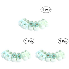 3Pairs Kids Socks Light Green Non-Slip Soft Breathable for Baby Use