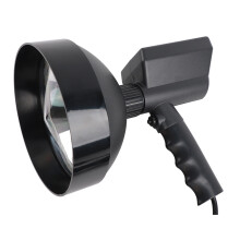 Ergonomikus fogantyúval ellátott újratölthető reflektorfény, ultra fényes LED, vízálló, nagy távolságú keresőfény, USB-n