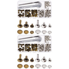 120Pcs Assorted Color Iron Earrings DIY Pearl Rivets Earrings for Bags
