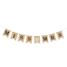 Rustic Bunting Garland Burlap Wedding Banner For Bridal Shower Decor With Twine Rope Backdrop Decoration For Engagement Party Anniversary And