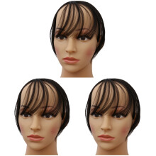 3Pcs Black Woman Clip Hair Fringe Shaping Hair Decoration