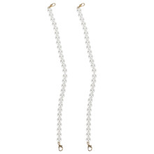 Crossbody Bag Handle Replacement Strap Imitation Pearl Elegant Fashion Durable Clasps Exquisite Workmanship Sturdy Installation Adjustable Chain