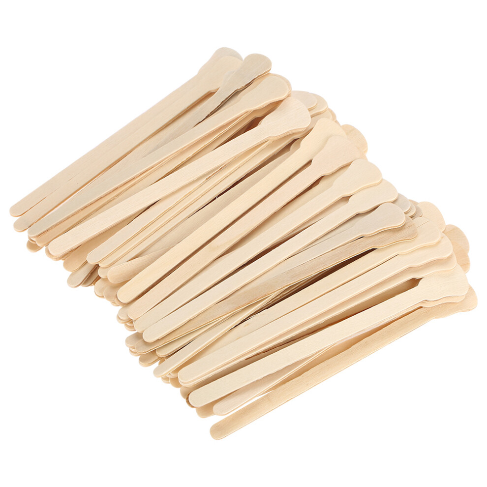 Waxing Applicator Sticks Natural Birch Smooth Surface for Hair Removal, Eyebrow Body Facial - Cosmetic Accessory Multiple Application (100PCS)