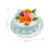 Sky-Blue Artificial Mini Cake Decor Resin Wedding Table Prop 3