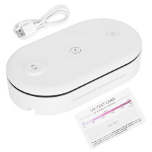 Dual UV C LED Light Sanitizer Box For Phones Keys Glasses Nail Tools Wireless Charging Aromatherapy Feature Fast Sterilizer Blue Light Technology