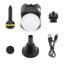 Lumină LED cu luminozitate reglabilă pentru fotografie subacvatică, lumină impermeabilă reîncărcabilă controlată prin aplicație cu rating