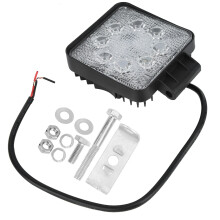 LED-werklamp met breedstraler, superhelder wit licht, waterdichte LED-spot met aluminium koelplaat en roestvrijstalen bevestigingsbeugels voor